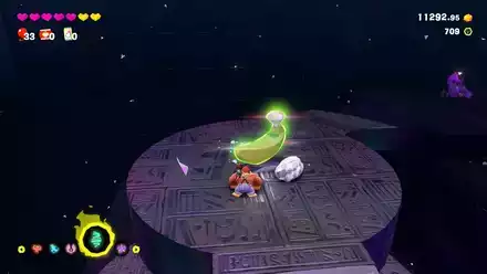 進んだ先に1個目のバナナ