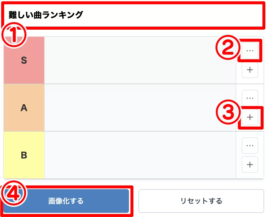 ティア表使い方