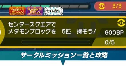 サークルミッション一覧と攻略