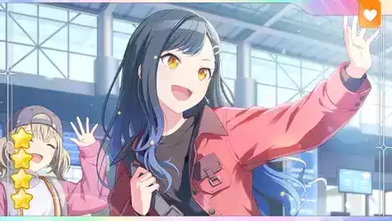 笑顔で手を振って