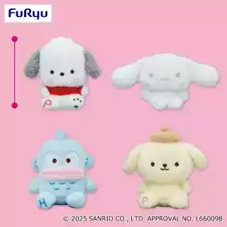 サンリオキャラクターズ ミルキーボア マスコット～シナモロール・ポチャッコ・ハンギョドン・ポムポムプリン～