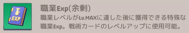 職業Exp(余剰)は職業Lv.100以降に獲得できる