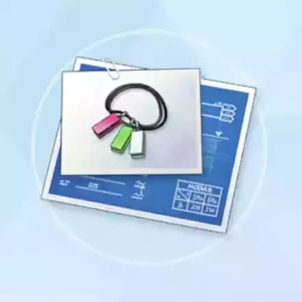 メモリネックレスの設計図画像