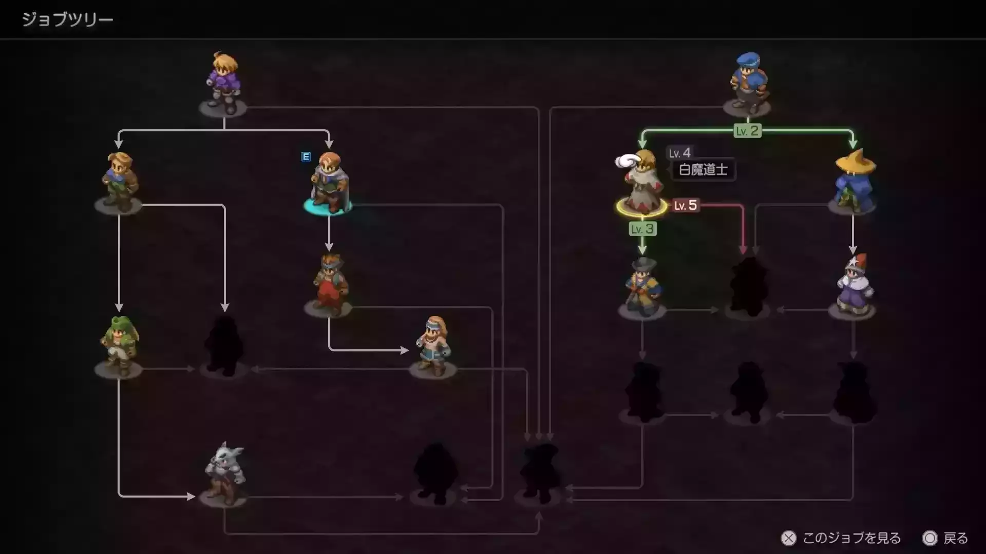 ジョブツリー機能