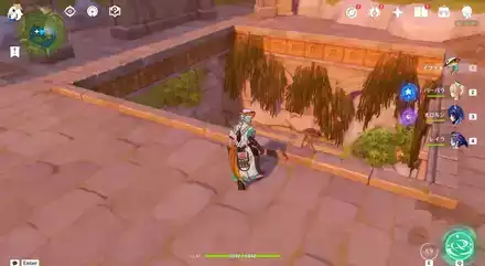 遺跡東側の下に空いている穴