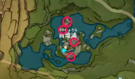 4地点の岩元素マーク