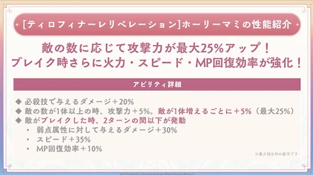 敵の数に応じて攻撃力がアップ