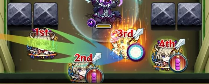 仲間に触れてから攻撃アップ