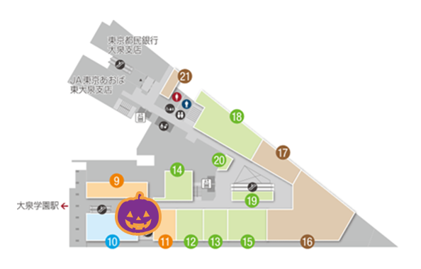 大泉学園のスタンプ台