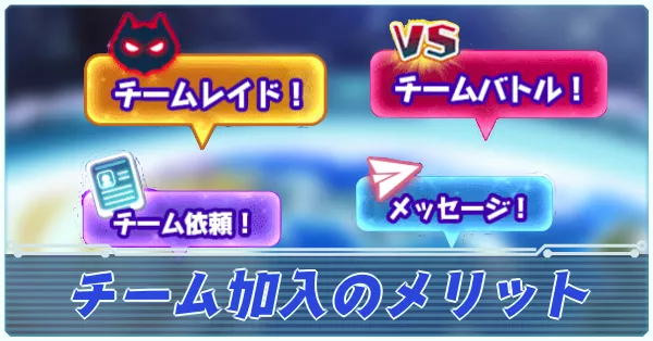 チーム加入のメリット