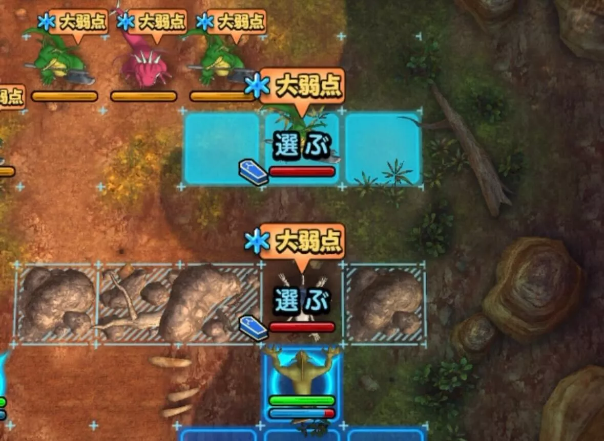 手前の敵から優先して倒す