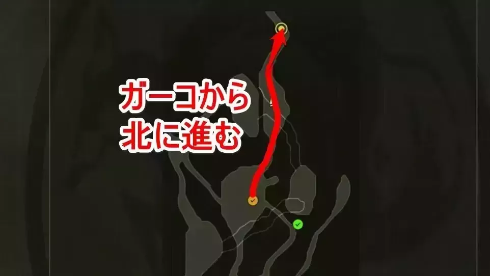 洞窟出口までのマップ