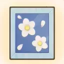 ブルーな花の絵画画像