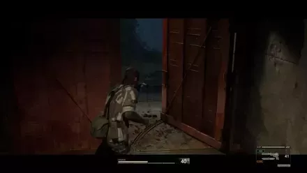 倉庫から外へ出る