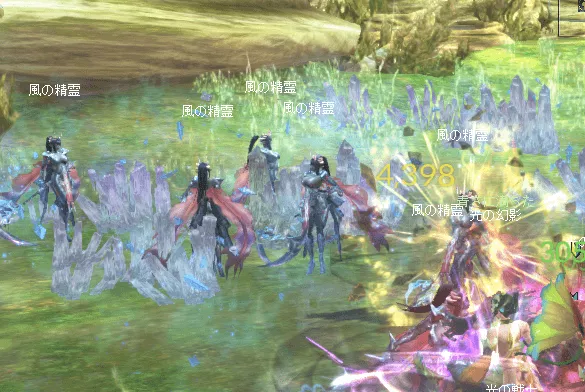 クリスタルのようなオブジェクトの近くでは専用モンスターが出現する