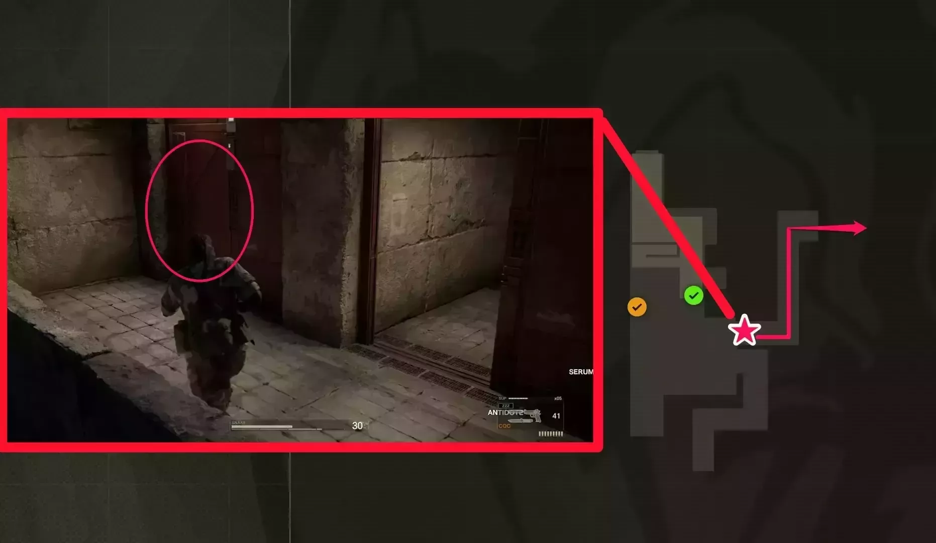 倉庫から次のエリアへ