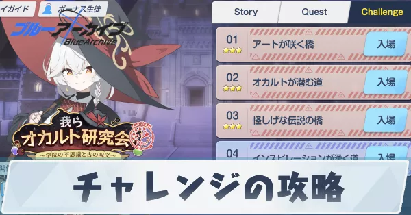 チャレンジの攻略