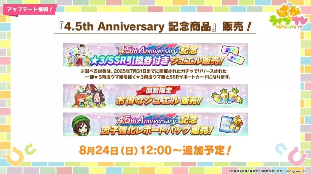 周年の記念商品