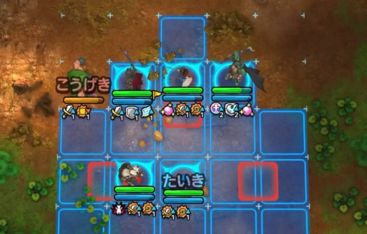 味方を直線に並べてカンダタを壁際に誘導