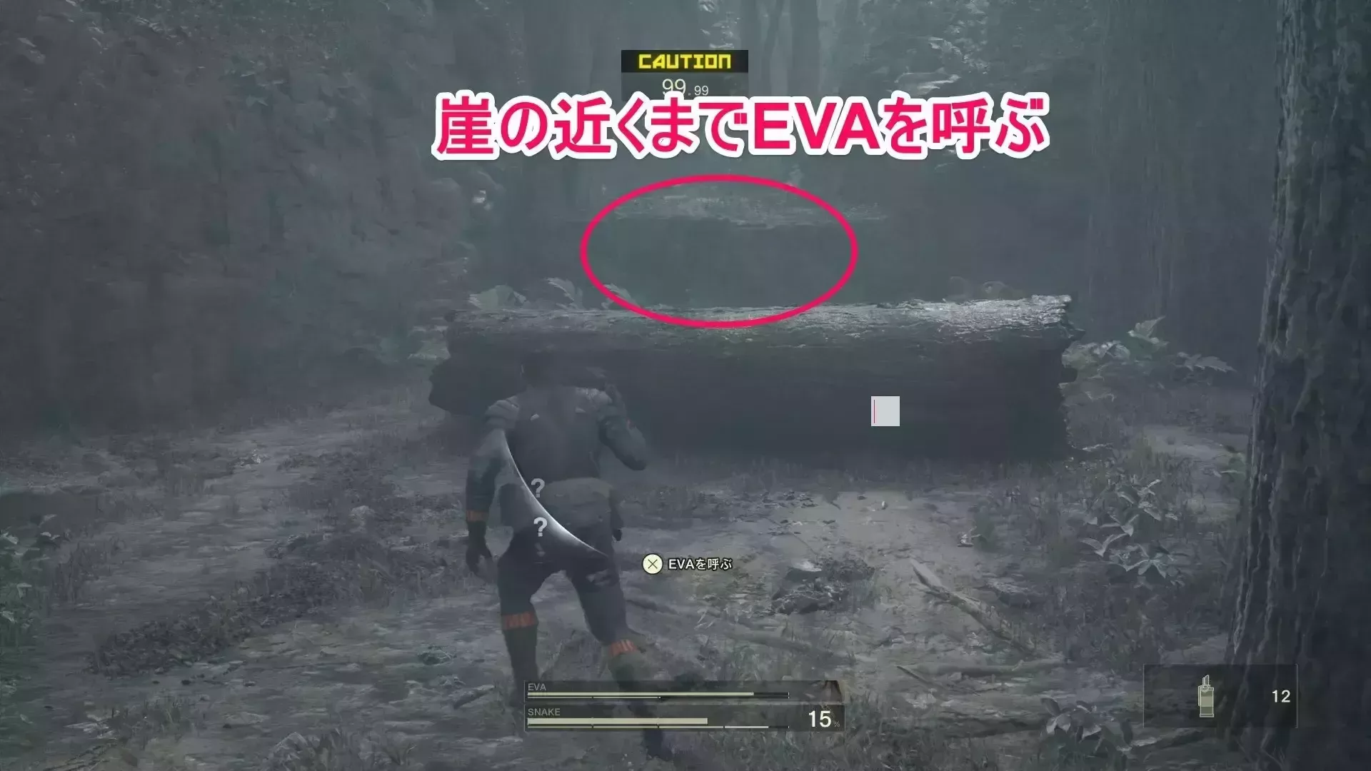 崖までEVAを呼ぶ