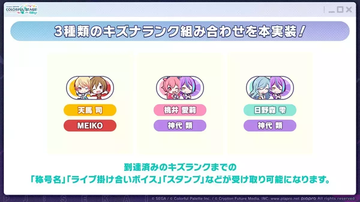 キズナランク追加