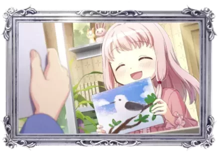 窓越しの交流画像