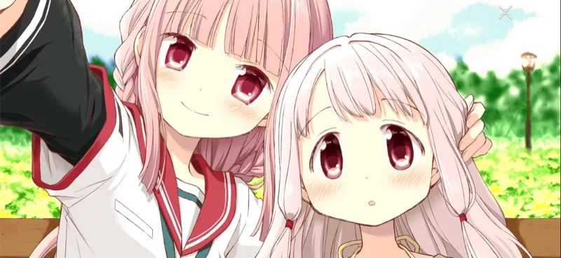 桜の木の下での画像