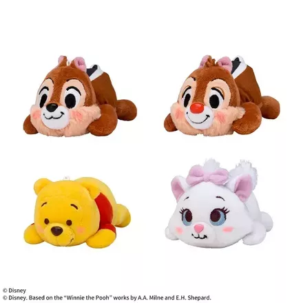 ディズニーキャラクター　寝そべり　赤いほっぺ　マスコット