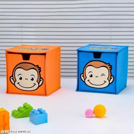 おさるのジョージ　プラチナムザッカ フェイス収納ボックス