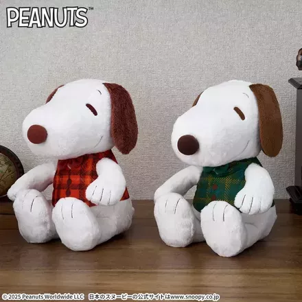 SNOOPY™　Lぬいぐるみ　チェックベスト