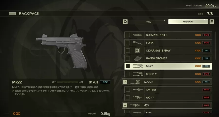 Mk22が抜きん出て最強