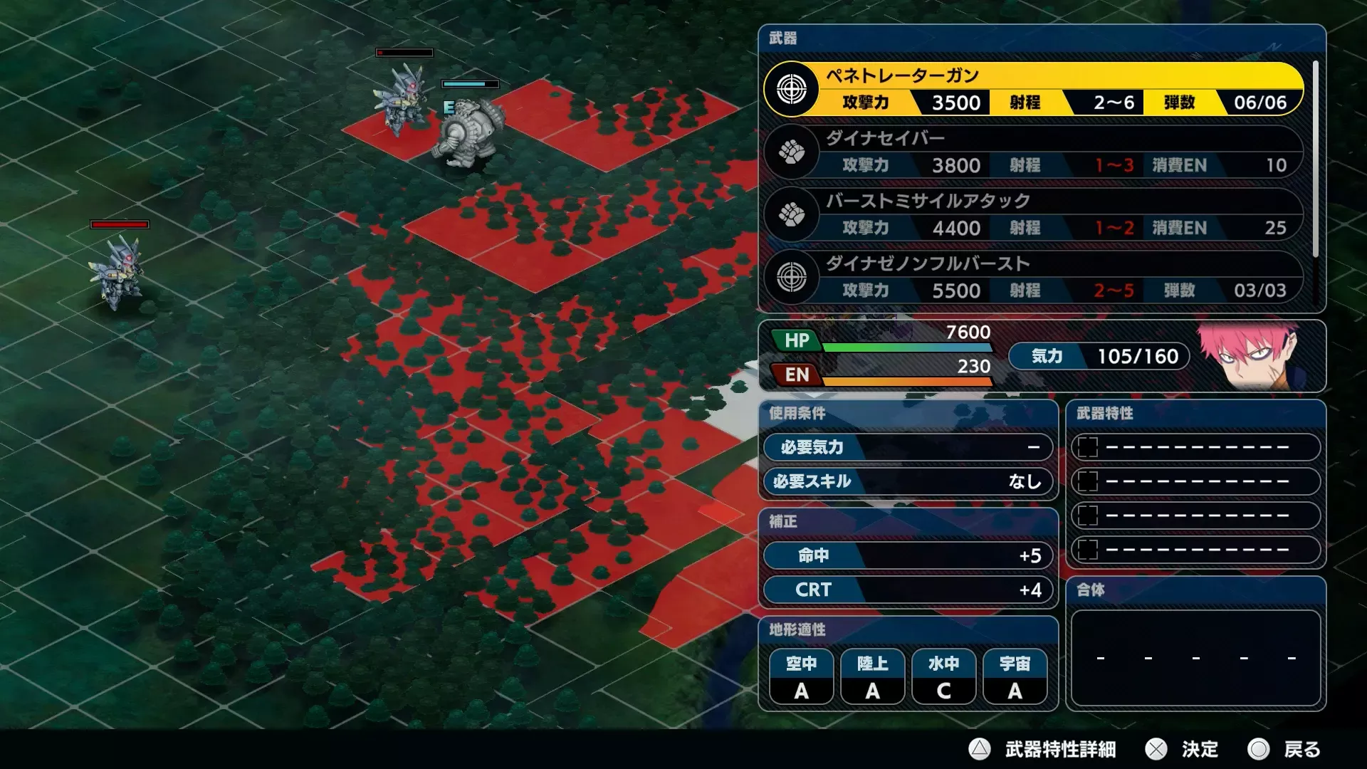 ダイナゼノンはエリアに残って遠距離攻撃