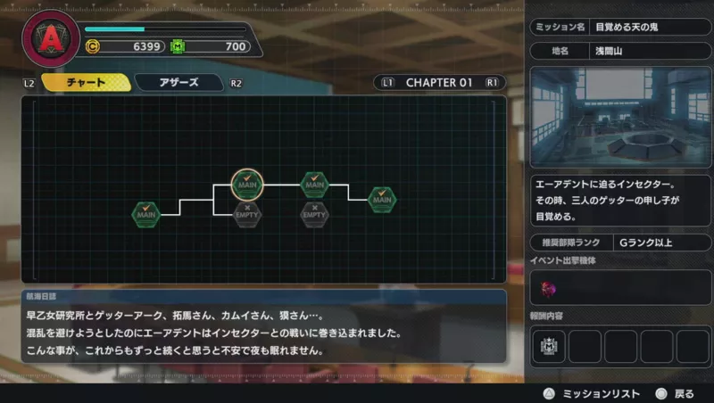 チャプター1分岐