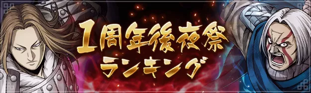 1周年後夜祭ランキング