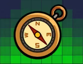 骨董の方位磁石の画像