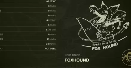 実績とFOXHOUND