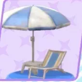 パラソルとビーチチェア画像