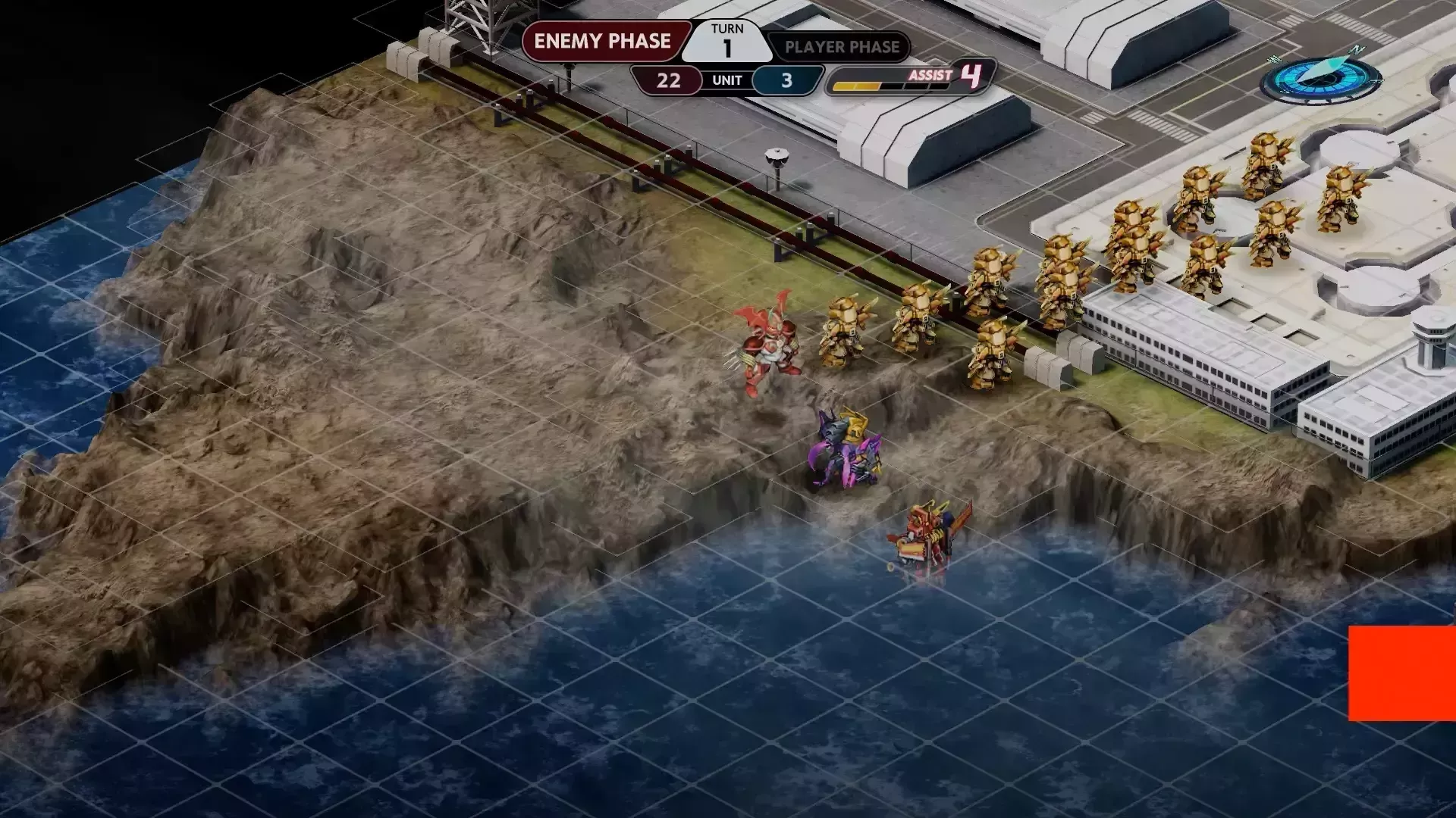 1ターン目は加速して進む