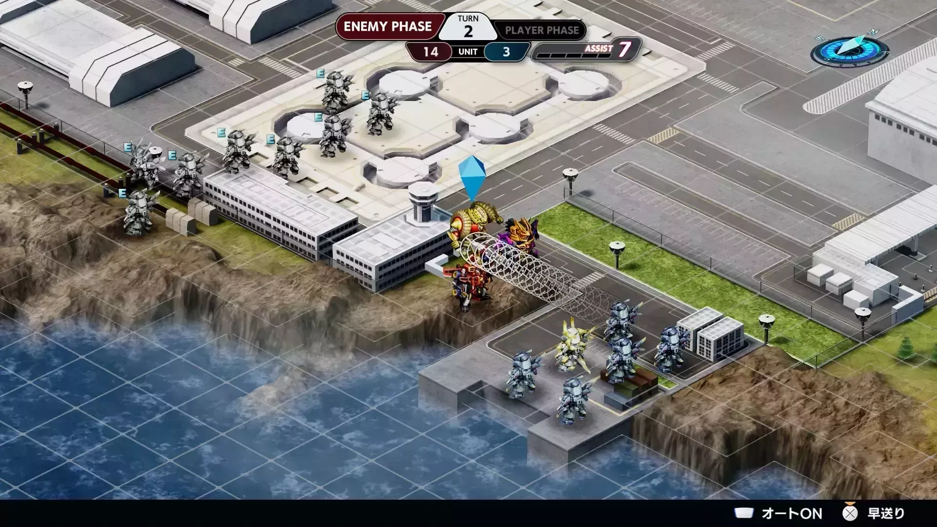 2ターン目はヴァイ・ルーミナに近づいて反撃