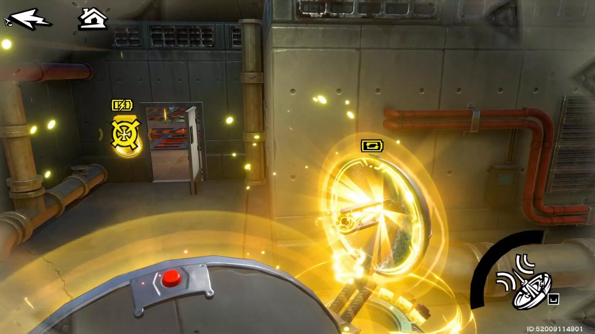 転送装置を起動して扉横にエネルギー転送