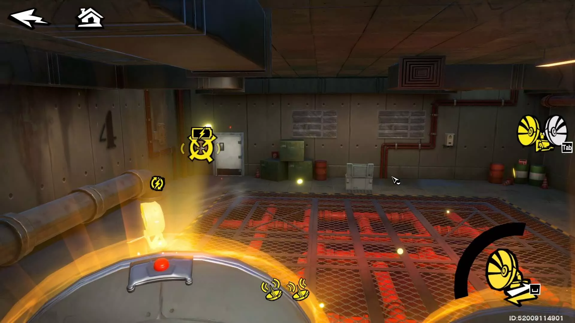 装置を起動して左の扉にエネルギー転送