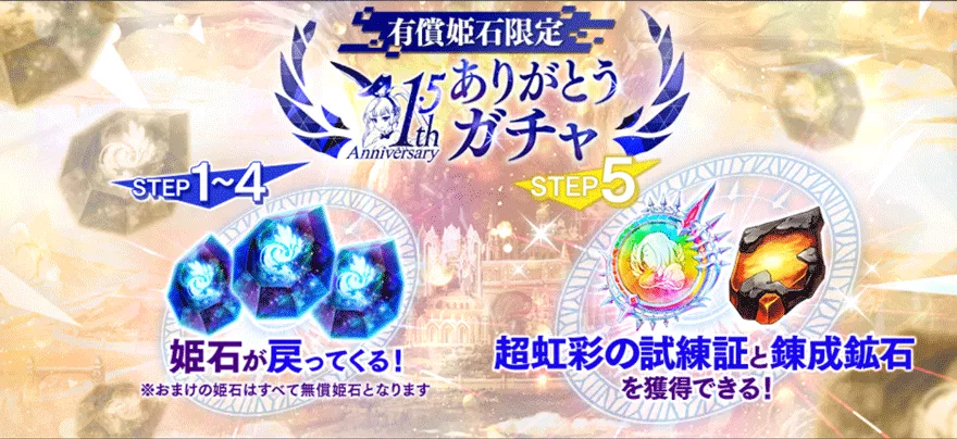 1.5thAnnibaersaryありがとうガチャ