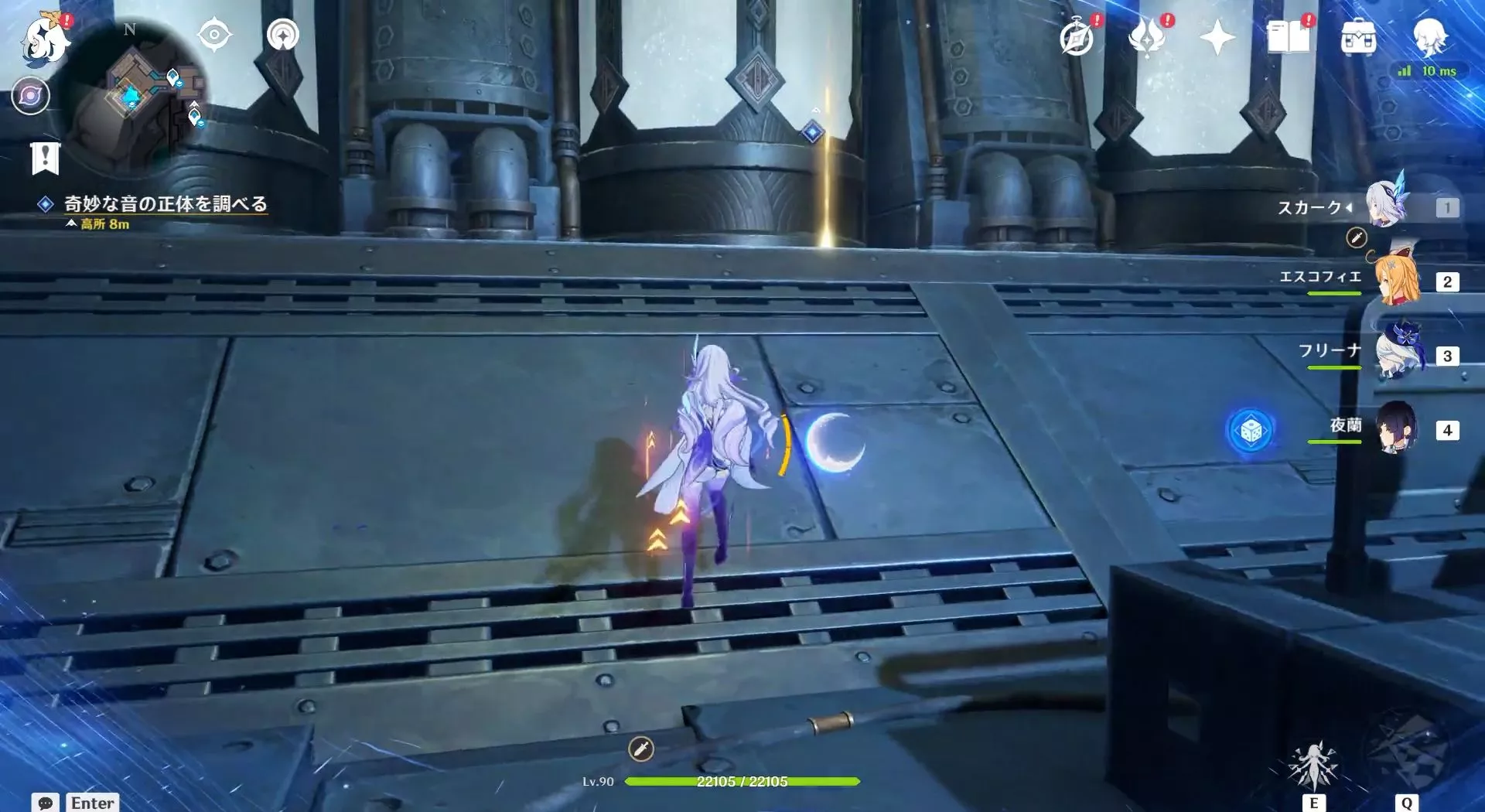 壁際の指定地点