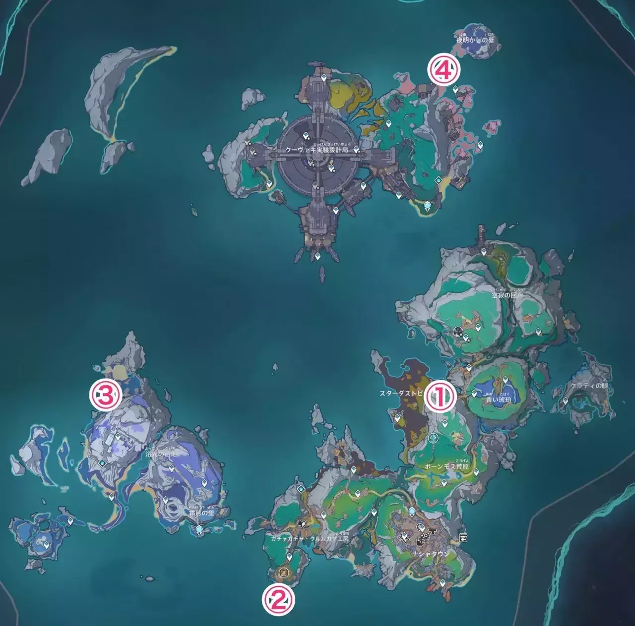 ナタ地霊壇の場所Luna1