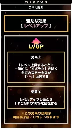 レベルアップの効果②