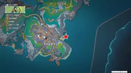 ナドクライの釣り協会の場所