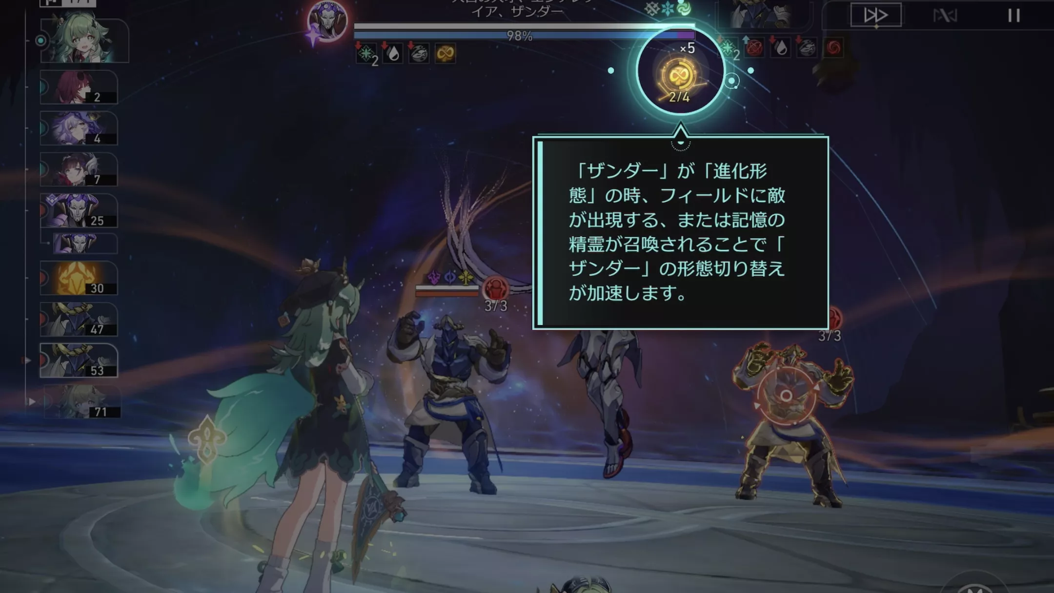 ザンダーの形態変化