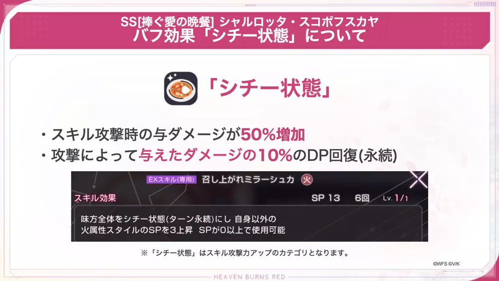 EXスキルで全体に「シチー状態」を付与可能