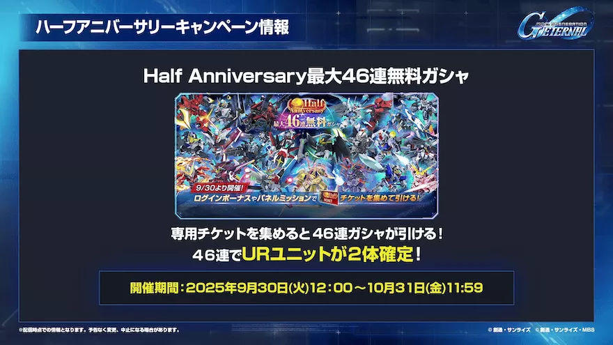 46連無料ガチャ