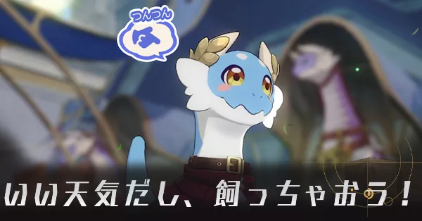 いい天気だし、飼っちゃおう!